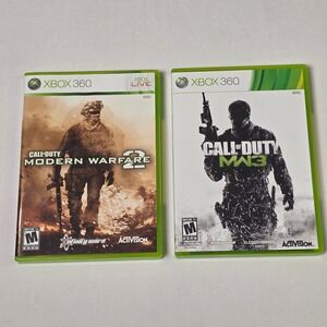 Xbox 360 Call of Duty Modern Warfare 2 & 3 MW2 MW3 Bundle of 2 CIB